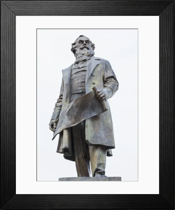 Framed Print : England, West Yorkshire, Bradford, Saltaire, Roberts Park, Statue of Titus Salt