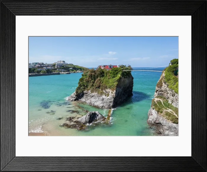 Framed Print : England, Cornwall, Newquay, Towan Beach