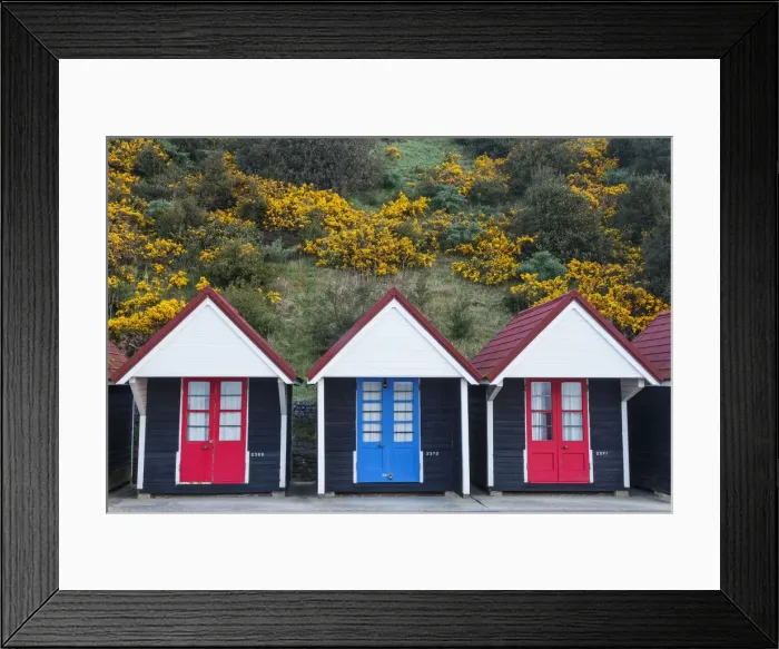 Framed Print : England, Dorset, Bournemouth, Bournemouth Beach, Beach Huts