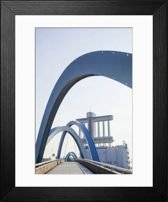 Framed Print : Japan, Honshu, Aichi, Nagoya, Nagoya Port, Port Bridge and Nagoya Port Building Framed Print : Japan, Honshu, Aichi, Nagoya, Nagoya Port, Port Bridge and Nagoya Port Building