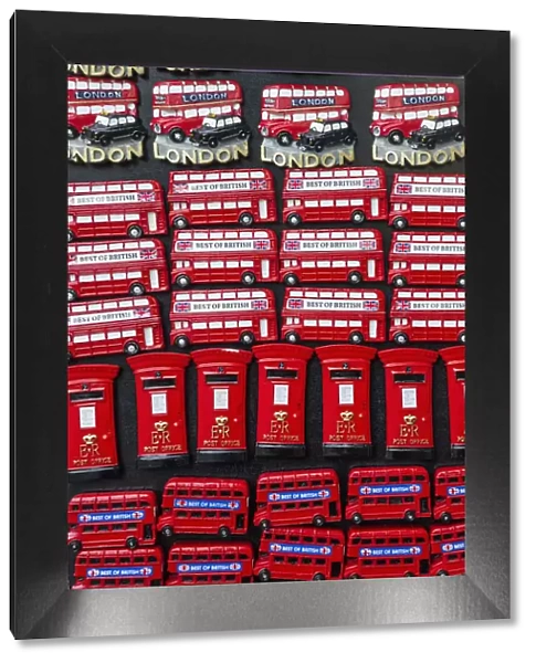 England, London, Portobello Road, Shop display of Souvenir Fridge Magnets