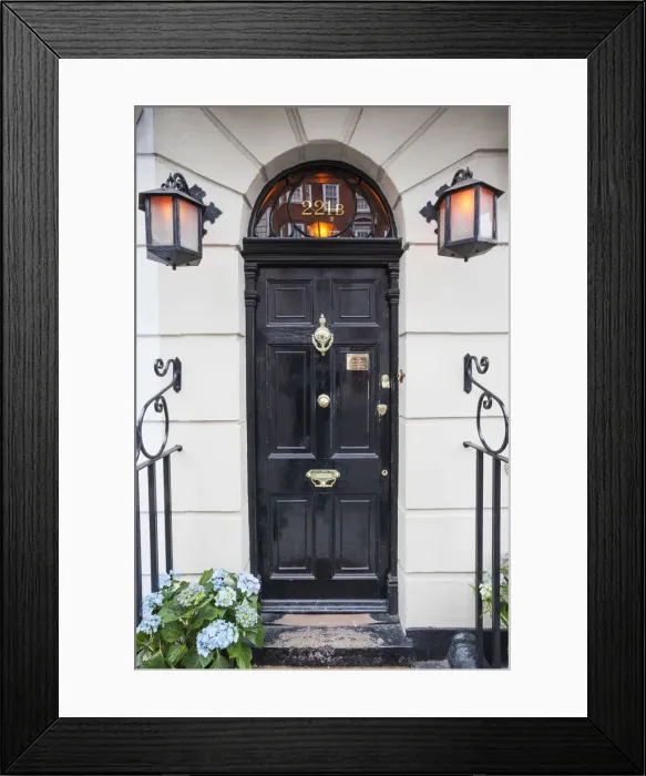 Framed Print : England, London, 221B Baker Street, Doorway to Sherlock Holmes Museum Framed Print : England, London, 221B Baker Street, Doorway to Sherlock Holmes Museum