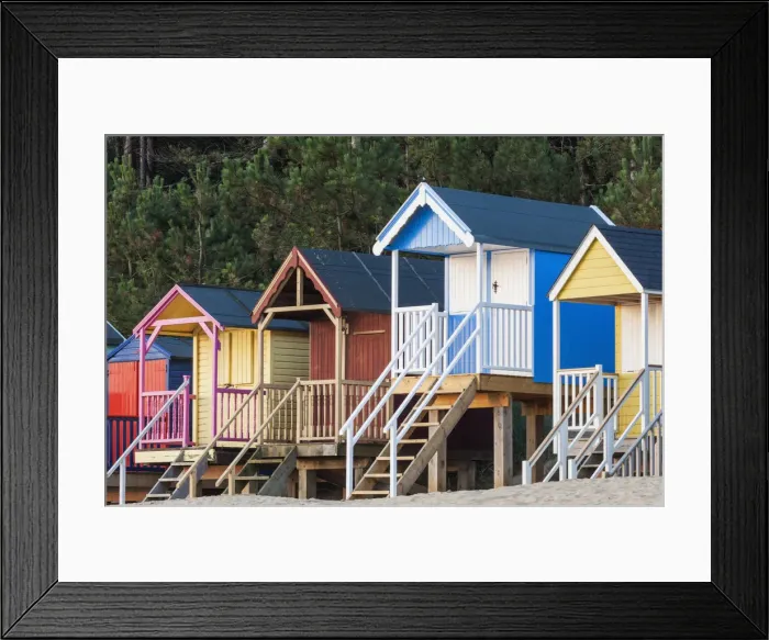 Framed Print : England, East Anglia, Norfolk, Wells-Next-The-Sea, Beach Huts Framed Print : England, East Anglia, Norfolk, Wells-Next-The-Sea, Beach Huts