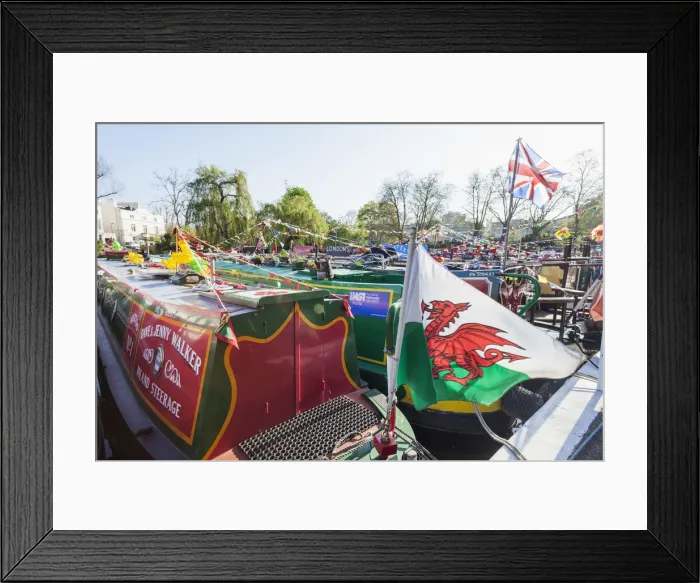 Framed Print : England, London, Maida Vale, Little Venice, Annual Canal Boat Cavalcade, Canal Boats Framed Print : England, London, Maida Vale, Little Venice, Annual Canal Boat Cavalcade, Canal Boats