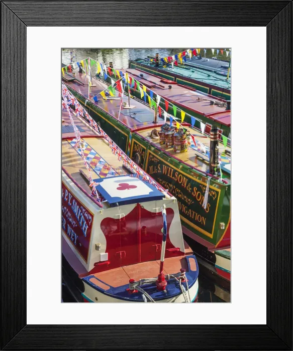Framed Print : England, London, Maida Vale, Little Venice, Annual Canal Boat Cavalcade, Canal Boats Framed Print : England, London, Maida Vale, Little Venice, Annual Canal Boat Cavalcade, Canal Boats