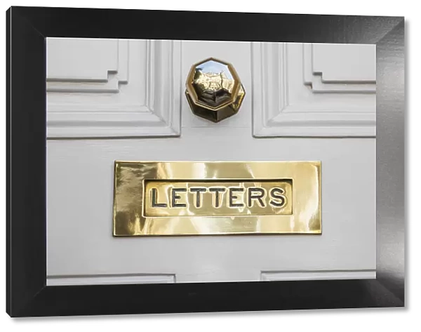 England, Somerset, Bath, Doorway Letterbox Detail
