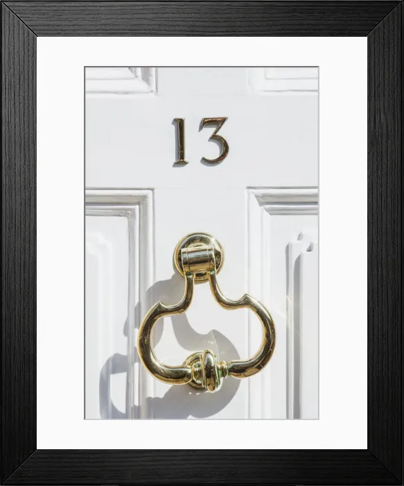 Framed Print : England, Somerset, Bath, The Circus, Door Knocker