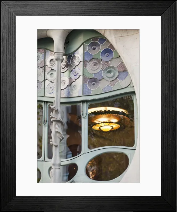 Framed Print : Spain, Barcelona, Casa Batllo, Window Detail Framed Print : Spain, Barcelona, Casa Batllo, Window Detail