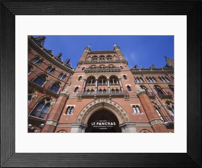 Framed Print : England, London, St. Pancras, Facade of Marriot Renaissance Hotel