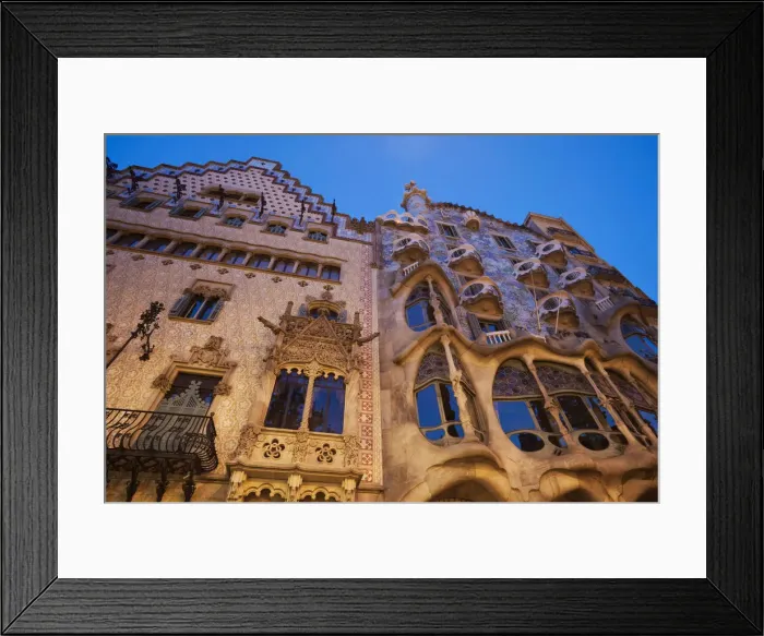 Framed Print : Spain, Barcelona, Casa Batllo and Casa Amatller Framed Print : Spain, Barcelona, Casa Batllo and Casa Amatller