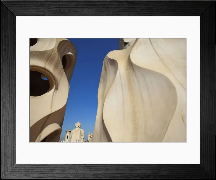 Framed Print : Spain, Barcelona, Casa Mila aka La Pedrera, Rooftop Chimneys Framed Print : Spain, Barcelona, Casa Mila aka La Pedrera, Rooftop Chimneys