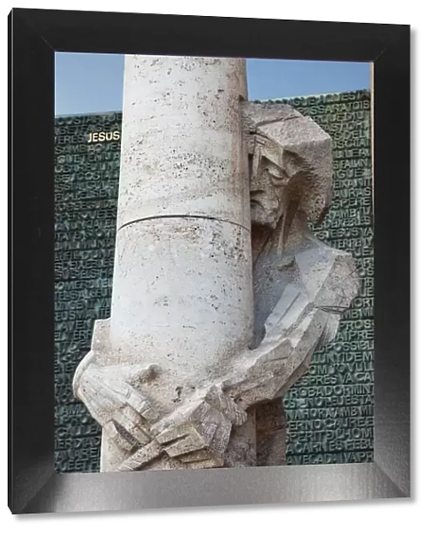 Spain, Barcelona, Sagrada Familia, Flagellation of Christ Statue