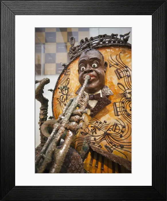 Framed Print : Spain, Barcelona, The Chocolate Museum, Chocolate Model Exhibit of Louis Armstrong Framed Print : Spain, Barcelona, The Chocolate Museum, Chocolate Model Exhibit of Louis Armstrong
