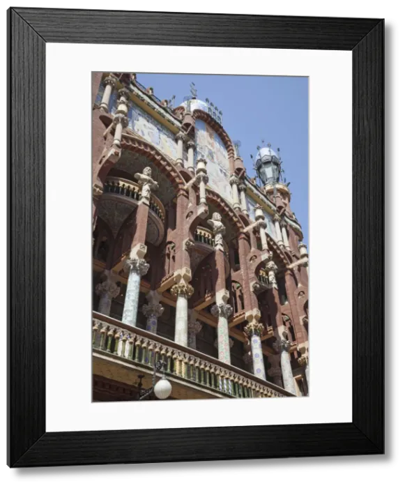 Framed Print : Spain, Barcelona, Palace of Catalan Music, Exterior Facade Framed Print : Spain, Barcelona, Palace of Catalan Music, Exterior Facade