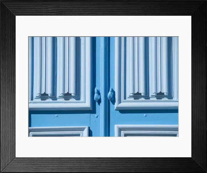 Framed Print : Tunisia, Kairouan, Madina, Hands of Fatima door handle on a blue door Framed Print : Tunisia, Kairouan, Madina, Hands of Fatima door handle on a blue door