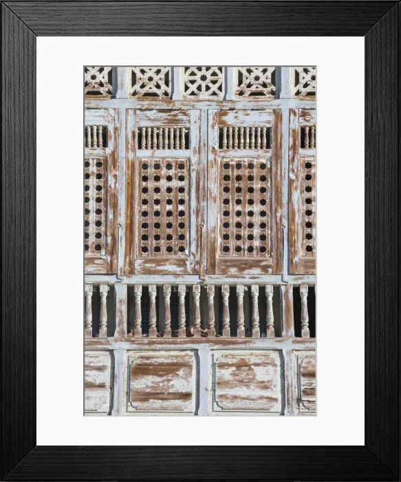 Framed Print : Tunisia, Kairouan, Decorative wooden window of house in the Madina Framed Print : Tunisia, Kairouan, Decorative wooden window of house in the Madina