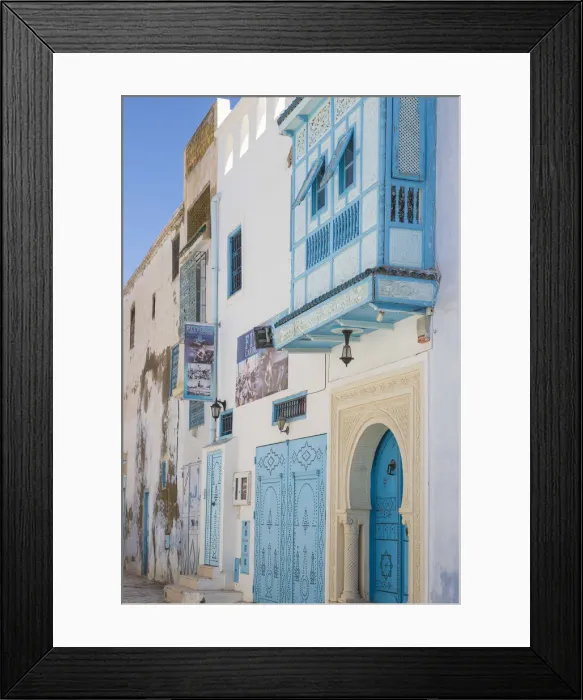Framed Print : Tunisia, Kairouan, Houses in the madina Framed Print : Tunisia, Kairouan, Houses in the madina