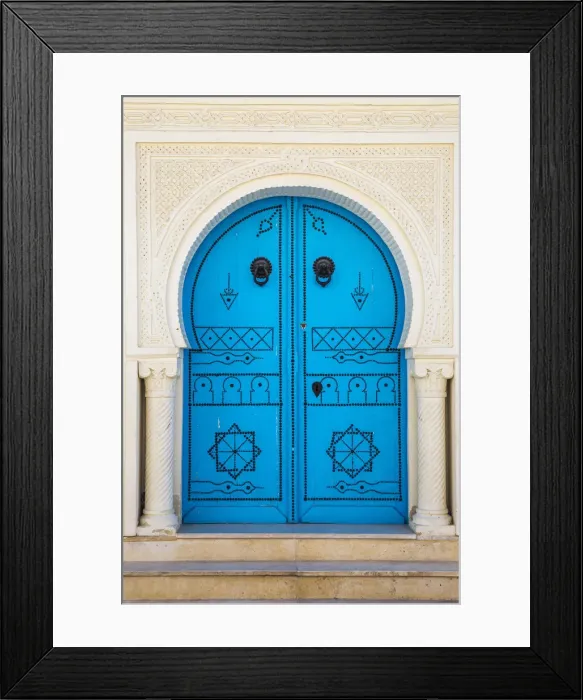 Framed Print : Tunisia, Kairouan, Madina, Blue door Framed Print : Tunisia, Kairouan, Madina, Blue door