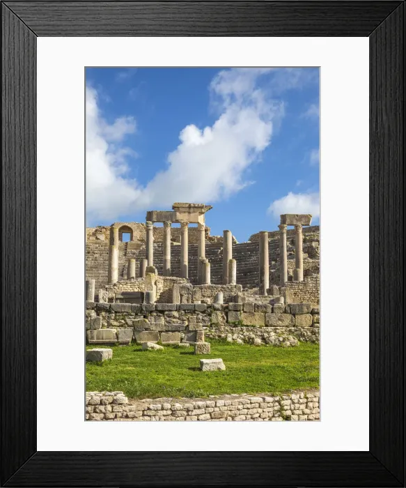 Framed Print : Tunisia, Teboursouk, Dougga archaeological site, Roman Amphitheatre Framed Print : Tunisia, Teboursouk, Dougga archaeological site, Roman Amphitheatre
