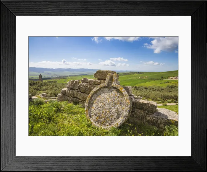 Framed Print : Tunisia, Teboursouk, Dougga archaeological site