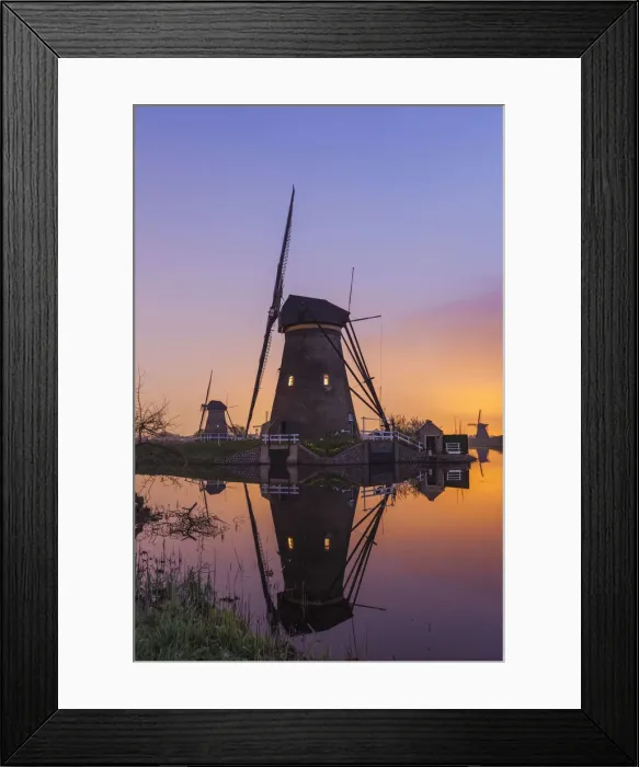 Framed Print : Europe, Netherlands, Alblasserdam, Kinderdijk, Windmills Framed Print : Europe, Netherlands, Alblasserdam, Kinderdijk, Windmills