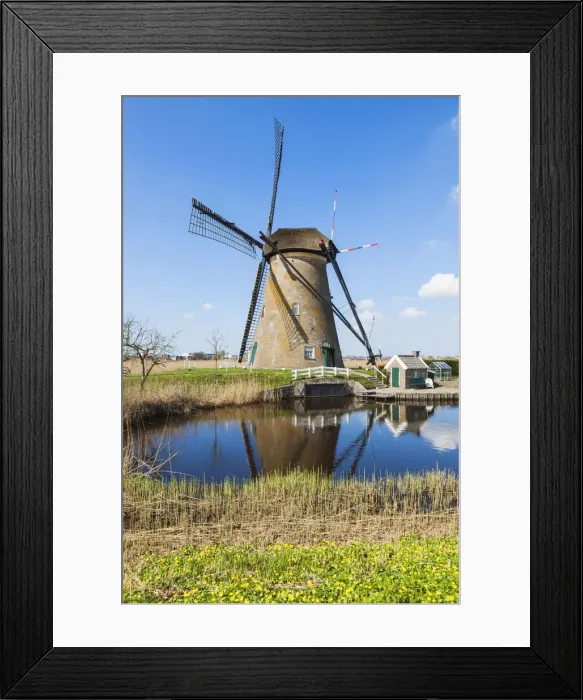 Framed Print : Europe, Netherlands, Alblasserdam, Kinderdijk, Windmills Framed Print : Europe, Netherlands, Alblasserdam, Kinderdijk, Windmills