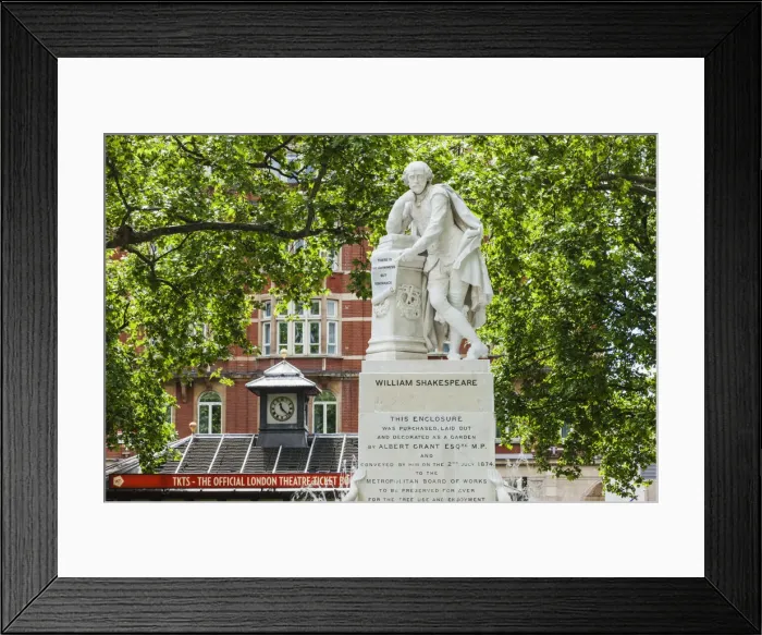 Framed Print : England, London, Leicester Square, Shakespeare Statue Framed Print : England, London, Leicester Square, Shakespeare Statue