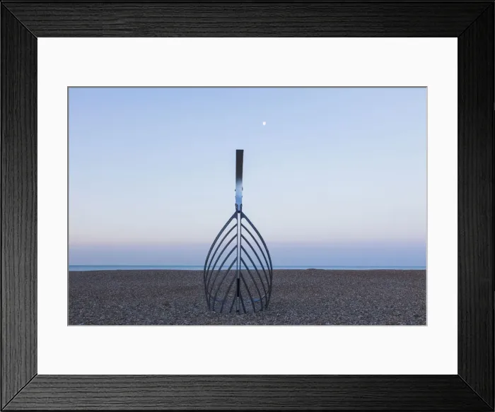 Framed Print : England, East Sussex, Hastings, Hastings Beach, Sculpture titled Framed Print : England, East Sussex, Hastings, Hastings Beach, Sculpture titled