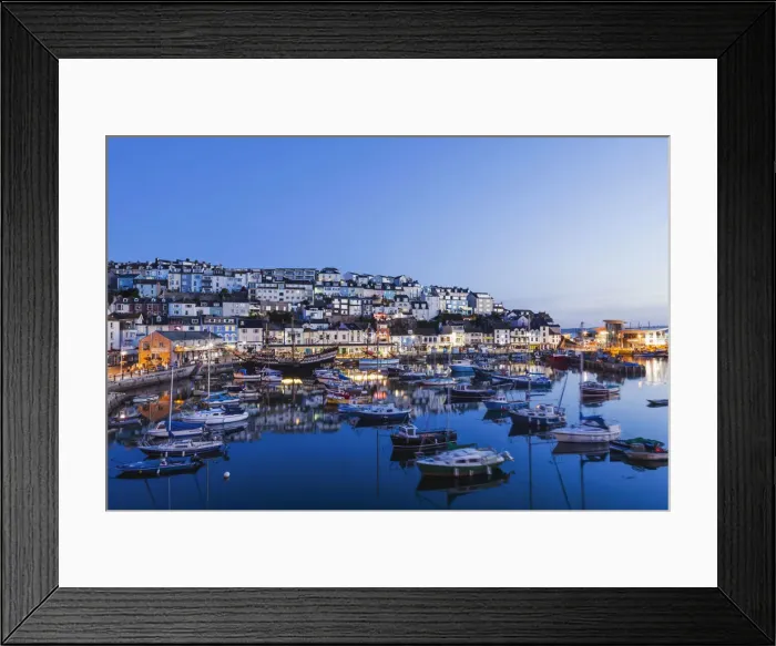 Framed Print : England, Devon, Brixham, Brixham Harbour Framed Print : England, Devon, Brixham, Brixham Harbour