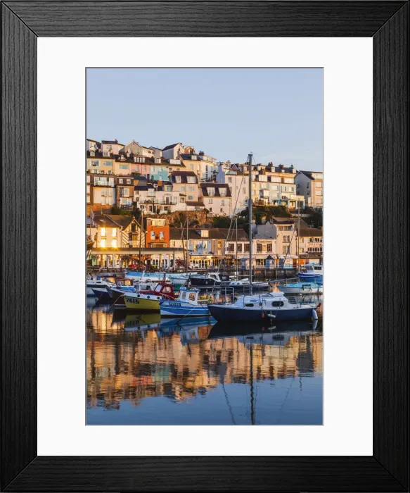 Framed Print : England, Devon, Brixham, Brixham Harbour Framed Print : England, Devon, Brixham, Brixham Harbour
