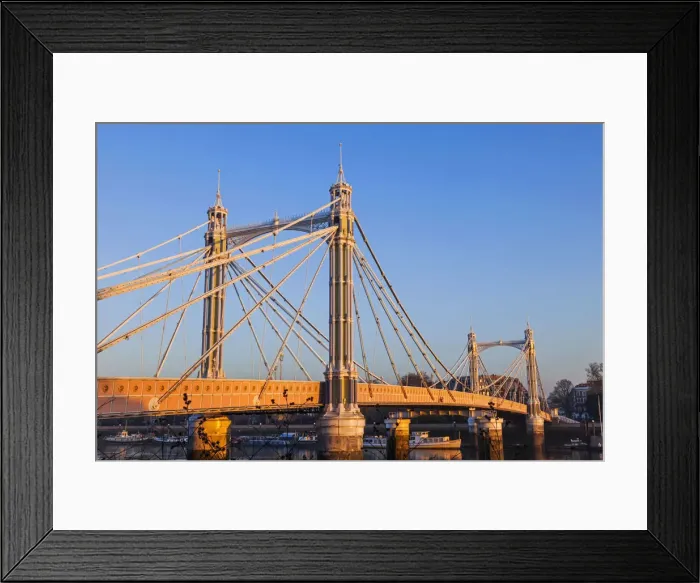 Framed Print : England, London, Chelsea, Albert Bridge Framed Print : England, London, Chelsea, Albert Bridge