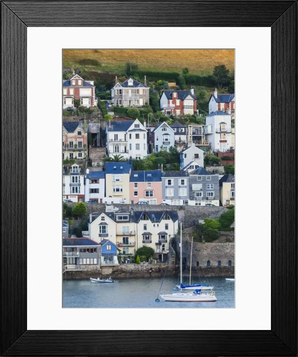 Framed Print : England, Devon, Dartmouth, River Dart and Dartmouth Skyline Framed Print : England, Devon, Dartmouth, River Dart and Dartmouth Skyline