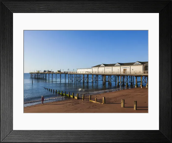 Framed Print : England, Devon, Teignmouth, Teignmouth Pier and Beach Framed Print : England, Devon, Teignmouth, Teignmouth Pier and Beach