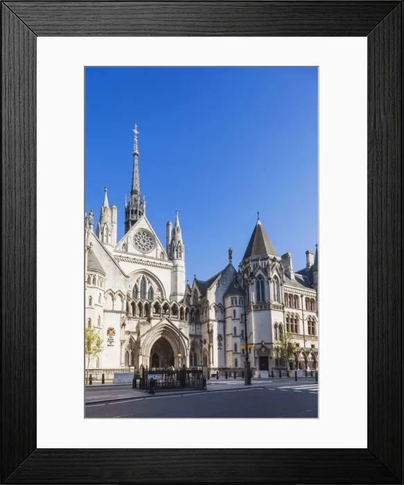 Framed Print : England, London, Temple, The Royal Courts of Justice Framed Print : England, London, Temple, The Royal Courts of Justice