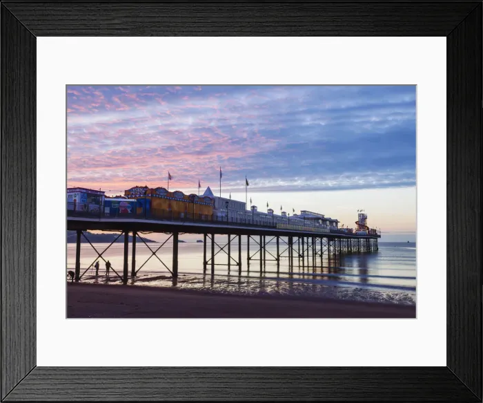 Framed Print : England, Devon, Paignton Pier and Beach Framed Print : England, Devon, Paignton Pier and Beach