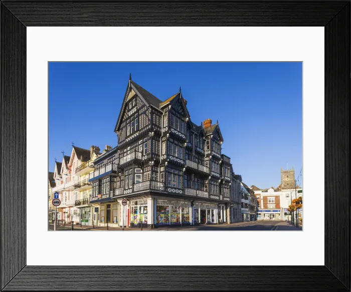 Framed Print : England, Devon, Dartmouth, Waterfront Buildings