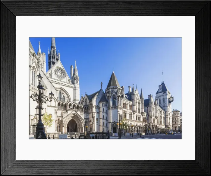 Framed Print : England, London, Temple, The Royal Courts of Justice Framed Print : England, London, Temple, The Royal Courts of Justice
