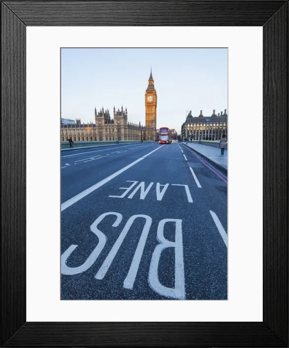 Framed Print : England, London, Westminster, Big Ben and Westminster Bridge Framed Print : England, London, Westminster, Big Ben and Westminster Bridge