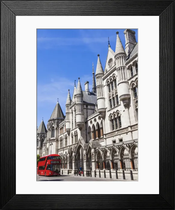 Framed Print : England, London, City of Westminster, The Strand, High Court of Justice