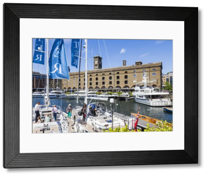 Framed Print : England, London, Tower Hamlets, St. Katharine Docks Framed Print : England, London, Tower Hamlets, St. Katharine Docks