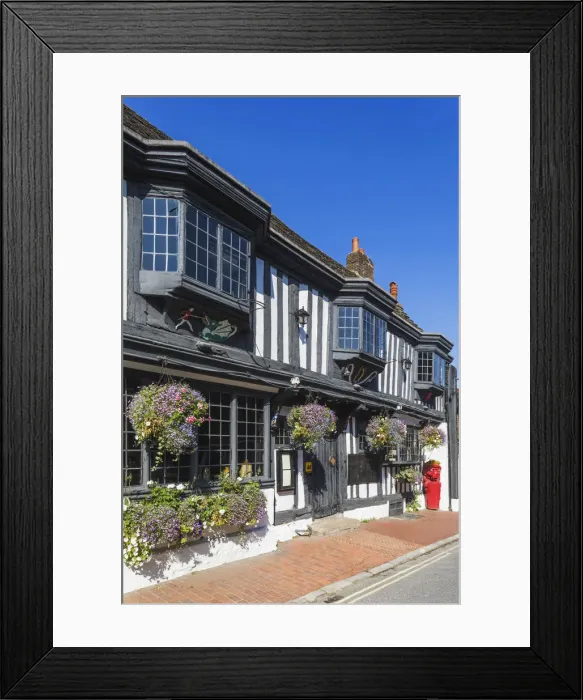 Framed Print : England, East Sussex, Alfriston, The Star Inn Pub and Hotel Framed Print : England, East Sussex, Alfriston, The Star Inn Pub and Hotel