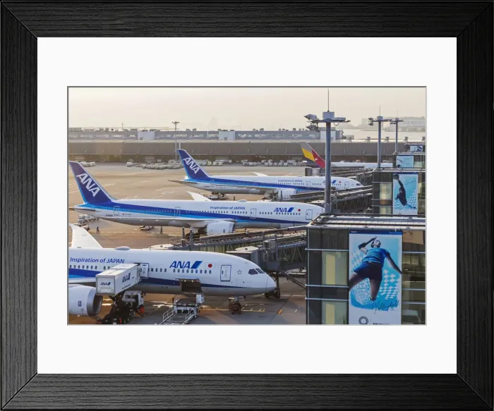 Framed Print : Japan, Honshu, Tokyo, Haneda Airport, All Nippon Airways aka ANA Planes Parked Framed Print : Japan, Honshu, Tokyo, Haneda Airport, All Nippon Airways aka ANA Planes Parked