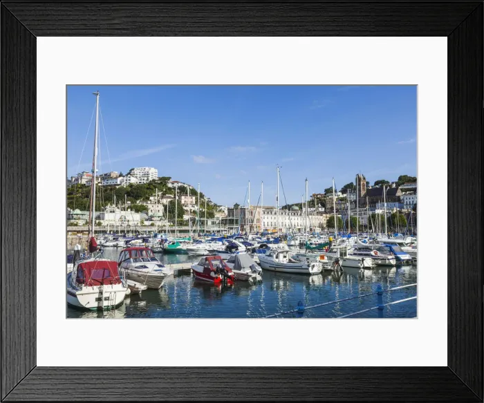 Framed Print : England, Devon, Torquay, Torquay Harbour