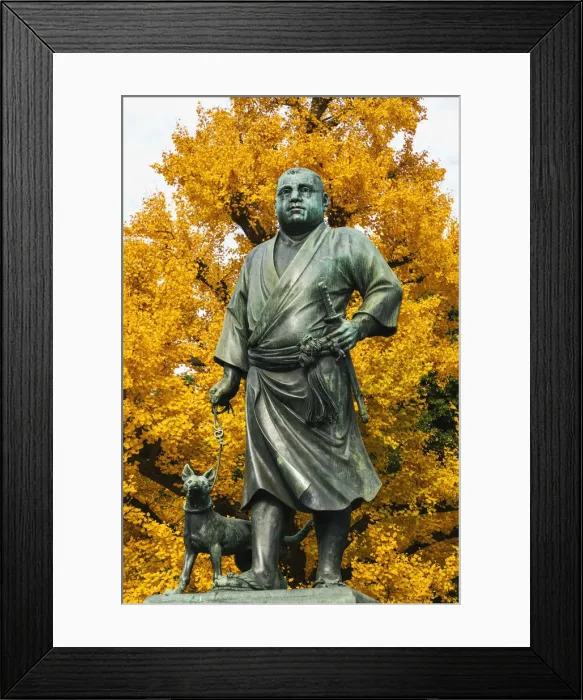 Framed Print : Japan, Honshu, Tokyo, Hibiya, Ueno Park, Statue of Saigo Takamori (1827-1877) Framed Print : Japan, Honshu, Tokyo, Hibiya, Ueno Park, Statue of Saigo Takamori (1827-1877)