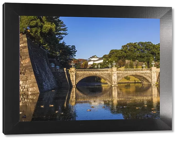 Japan, Honshu, Tokyo, Imperial Palace, Nijubashi Bridge
