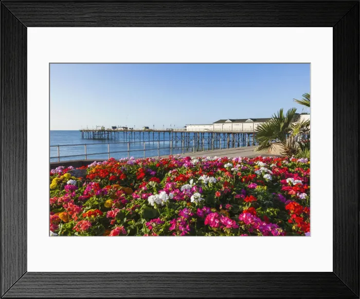 Framed Print : England, Devon, Teignmouth, Teignmouth Pier and Beach Framed Print : England, Devon, Teignmouth, Teignmouth Pier and Beach