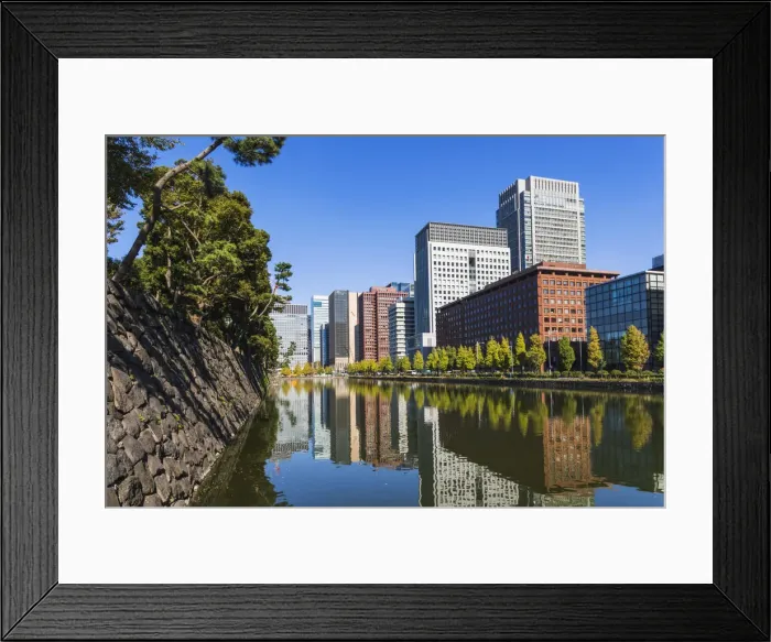 Framed Print : Japan, Honshu, Tokyo, Marunouchi District Skyline