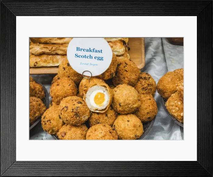 Framed Print : England, London, Bermondsey, Maltby Street Market, Street Stall Display of Scotch Eggs Framed Print : England, London, Bermondsey, Maltby Street Market, Street Stall Display of Scotch Eggs