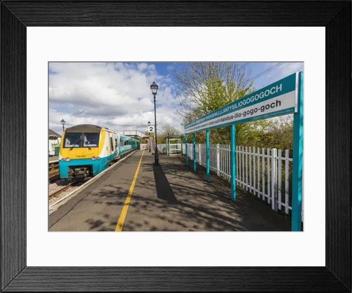 Framed Print : Wales, Anglesey, Llanfairpwllgwyngyllgogerychwyrndrobwlllantsiliogogogoch Station Framed Print : Wales, Anglesey, Llanfairpwllgwyngyllgogerychwyrndrobwlllantsiliogogogoch Station