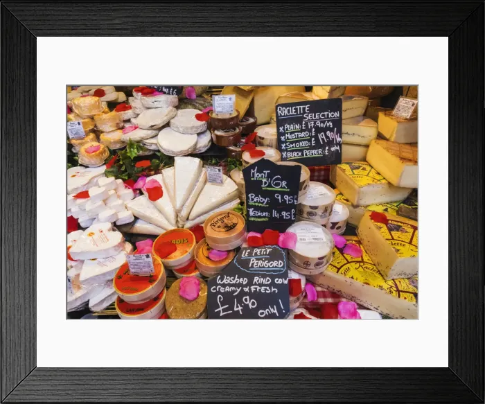 Framed Print : England, London, Southwark, London Bridge City, Borough Market, French Cheese Shop Framed Print : England, London, Southwark, London Bridge City, Borough Market, French Cheese Shop